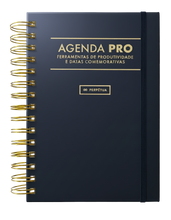 Agenda Pro Perpétua - argolas douradas