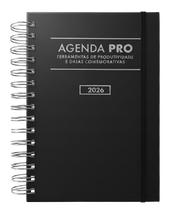 Agenda Pro 2026 argolas prateadas