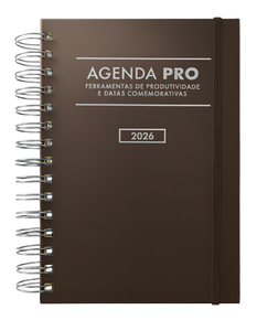 Agenda Pro 2026 argolas prateadas