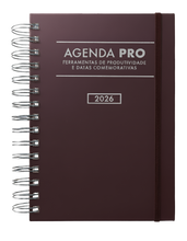 Agenda Pro 2026 argolas prateadas