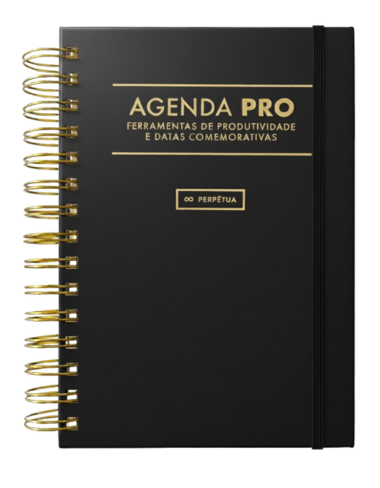 Agenda Pro Perpétua - argolas douradas