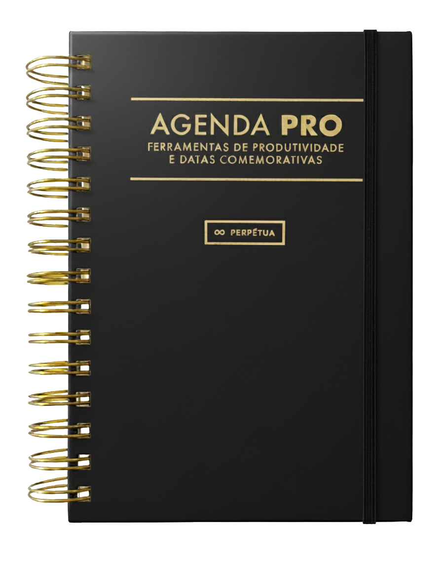 Agenda Pro Perpétua - argolas douradas