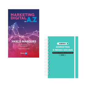 Pack livro Marketing Digital de A a Z  e Agenda Redes Sociais 2025