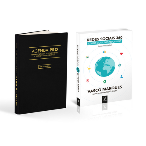Pack Agenda Pro e livro Redes Sociais 360
